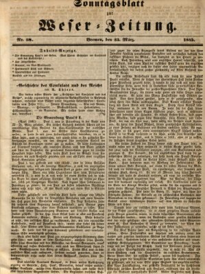 Weser-Zeitung Sonntag 23. März 1845