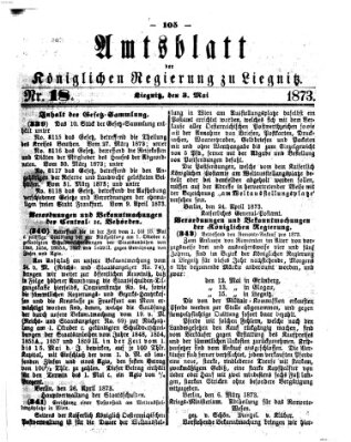 Amts-Blatt der Preußischen Regierung zu Liegnitz Samstag 3. Mai 1873