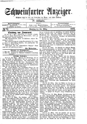 Schweinfurter Anzeiger Samstag 25. März 1871
