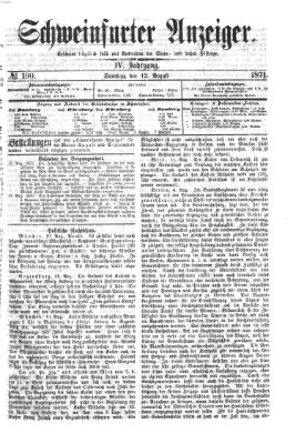Schweinfurter Anzeiger Samstag 12. August 1871