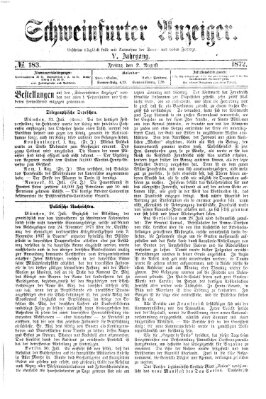 Schweinfurter Anzeiger Freitag 2. August 1872