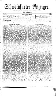 Schweinfurter Anzeiger Mittwoch 12. März 1873