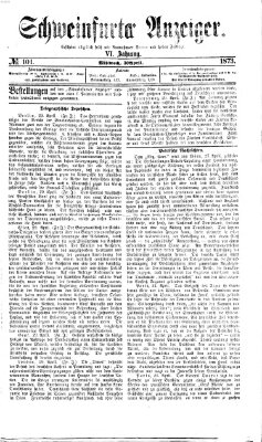 Schweinfurter Anzeiger Mittwoch 30. April 1873