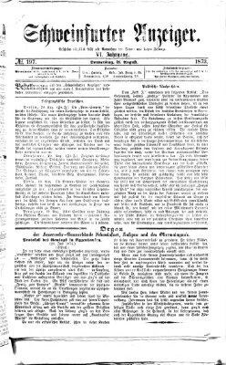 Schweinfurter Anzeiger Donnerstag 21. August 1873