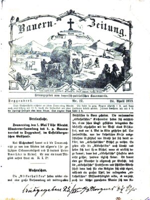 Bauern-Zeitung Donnerstag 24. April 1873