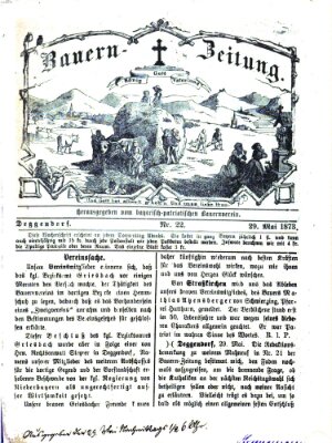 Bauern-Zeitung Donnerstag 29. Mai 1873