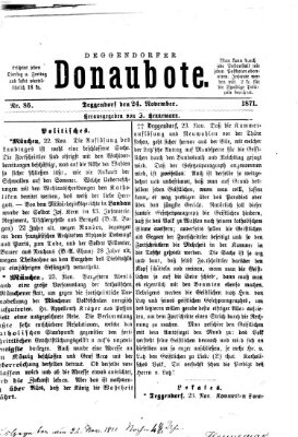 Deggendorfer Donaubote Freitag 24. November 1871