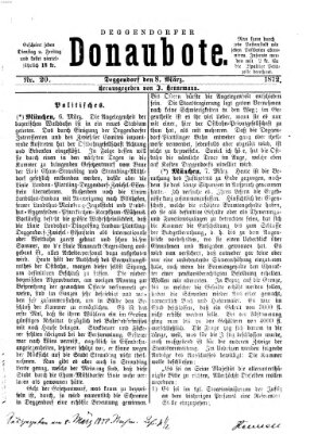 Deggendorfer Donaubote Freitag 8. März 1872