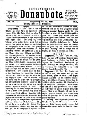Deggendorfer Donaubote Freitag 24. Mai 1872