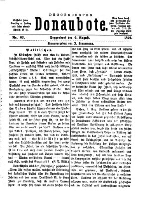 Deggendorfer Donaubote Dienstag 6. August 1872