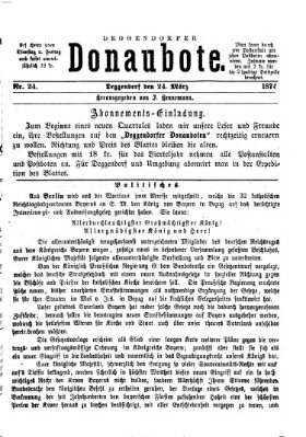 Deggendorfer Donaubote Dienstag 24. März 1874