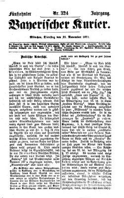 Bayerischer Kurier Dienstag 21. November 1871