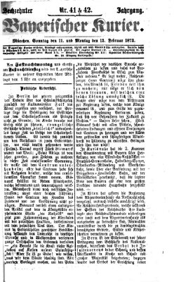 Bayerischer Kurier Sonntag 11. Februar 1872