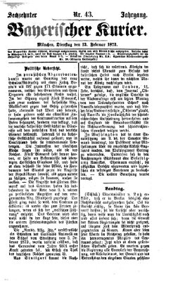 Bayerischer Kurier Dienstag 13. Februar 1872