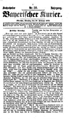 Bayerischer Kurier Dienstag 20. Februar 1872