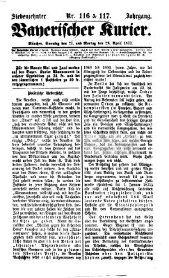 Bayerischer Kurier Sonntag 27. April 1873