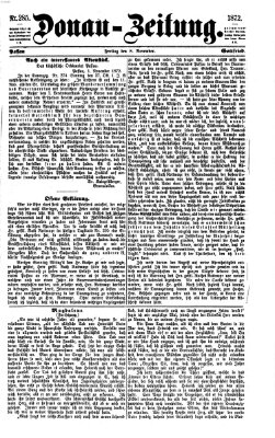 Donau-Zeitung Freitag 8. November 1872