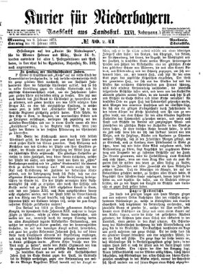 Kurier für Niederbayern Sonntag 9. Februar 1873