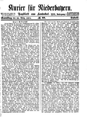Kurier für Niederbayern Samstag 29. März 1873