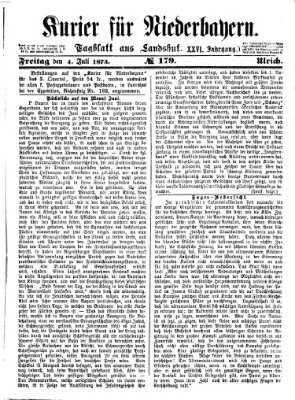 Kurier für Niederbayern Freitag 4. Juli 1873
