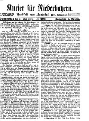 Kurier für Niederbayern Donnerstag 31. Juli 1873