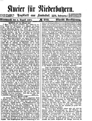 Kurier für Niederbayern Mittwoch 6. August 1873