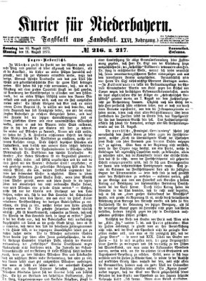 Kurier für Niederbayern Sonntag 10. August 1873