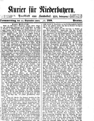 Kurier für Niederbayern Donnerstag 11. September 1873
