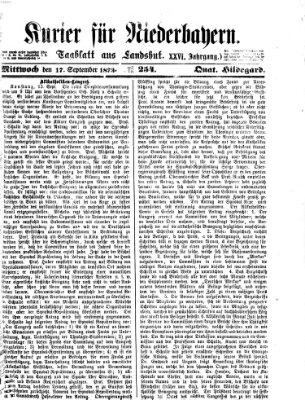 Kurier für Niederbayern Mittwoch 17. September 1873