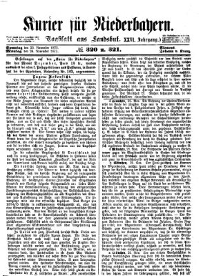 Kurier für Niederbayern Sonntag 23. November 1873