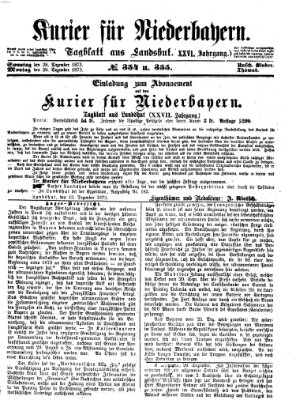 Kurier für Niederbayern Sonntag 28. Dezember 1873