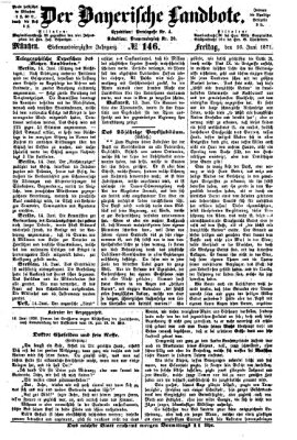 Der Bayerische Landbote Freitag 16. Juni 1871
