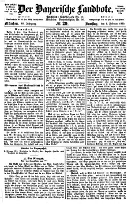 Der Bayerische Landbote Samstag 3. Februar 1872