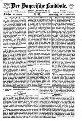 Der Bayerische Landbote Donnerstag 15. Februar 1872