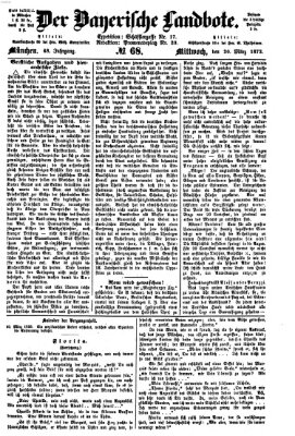 Der Bayerische Landbote Mittwoch 20. März 1872