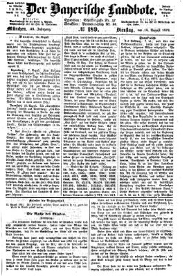 Der Bayerische Landbote Dienstag 13. August 1872