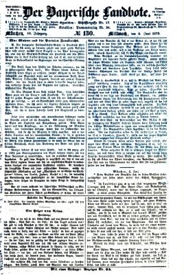Der Bayerische Landbote Mittwoch 4. Juni 1873