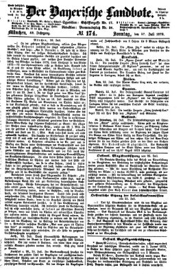 Der Bayerische Landbote Sonntag 27. Juli 1873