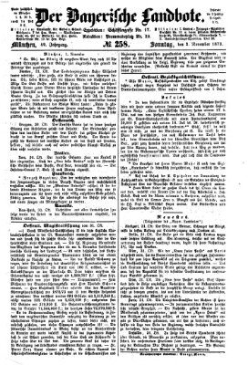Der Bayerische Landbote Sonntag 2. November 1873