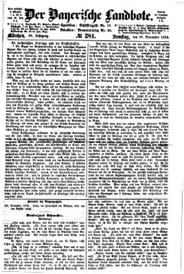 Der Bayerische Landbote Samstag 29. November 1873
