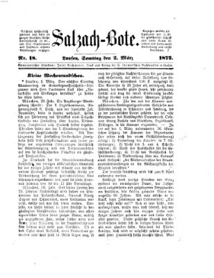 Salzach-Bote Samstag 2. März 1872