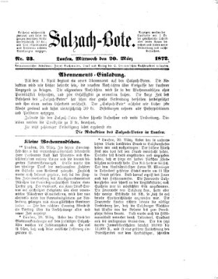 Salzach-Bote Mittwoch 20. März 1872