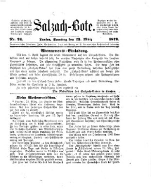Salzach-Bote Samstag 23. März 1872