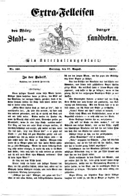 Extra-Felleisen (Würzburger Stadt- und Landbote) Sonntag 27. August 1871