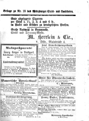 Würzburger Stadt- und Landbote Samstag 20. Januar 1872