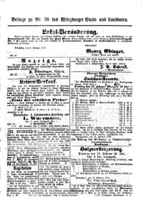 Würzburger Stadt- und Landbote Dienstag 13. Februar 1872