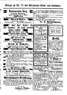 Würzburger Stadt- und Landbote Samstag 23. März 1872