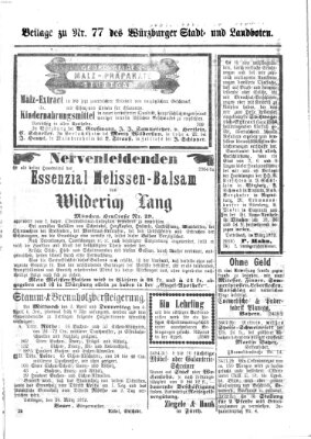 Würzburger Stadt- und Landbote Freitag 29. März 1872