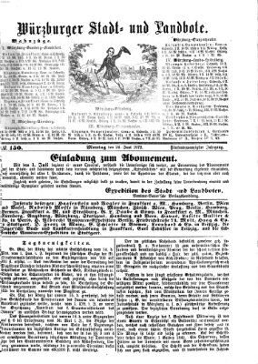 Würzburger Stadt- und Landbote Montag 24. Juni 1872
