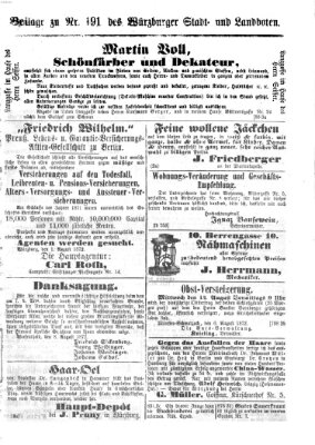 Würzburger Stadt- und Landbote Samstag 10. August 1872